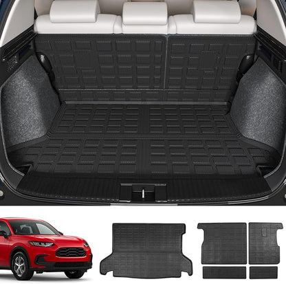 xipoqix Cargo Mat Backrest Mat Compatible with 2016-2022 Honda HRV TPE Cargo Liner Back Seat Protector Replacement for 2016-2022 Honda HR-V Accessories (Trunk Mat+Backrest Mats)