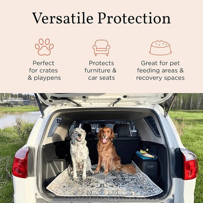 Lovewag Reusable Washable Dog Pee Pads, Royal Blue Quilt 36x48, 2 Pack | Non-slip, waterproof, absorbent dog pee pads for potty training, whelping, senior dogs, multi-pet households, easy to clean