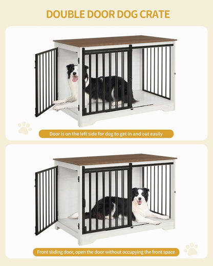 39.4" Heavy Duty Dog Crate Furniture with Barn Door. A thoughtful pick for calmer daily routines.