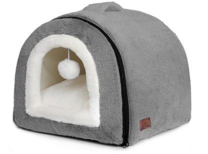 Cat Bed For Indoor Cats Foldable Cat Cave Anti-Slip Water-Resistant Bottom Cat Houses For Indoor Cats Or Small Dogs Kitten Tent