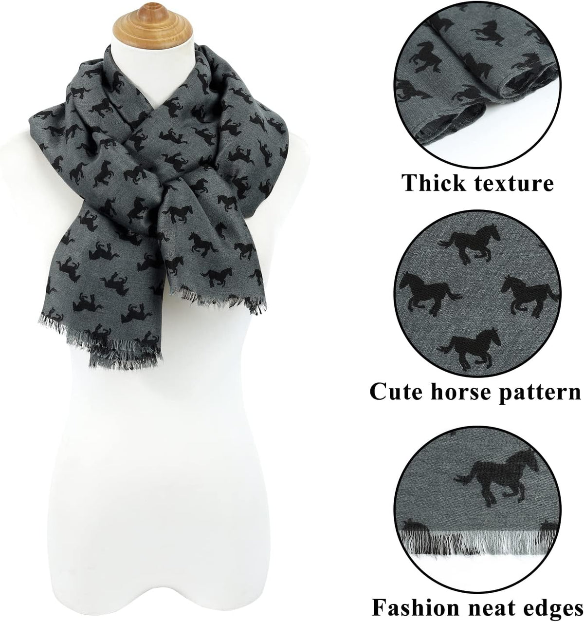 E-Clover Fashion Scarf for Women Lightweight Scarves Shawl Wrap for Spring/Summer Winter