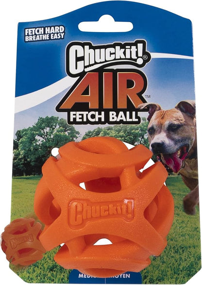 Chuckit! Air Fetch Ball Dog Toy, Medium (2.5 Inch Diameter), for dogs 20-60 lbs, Pack of 2