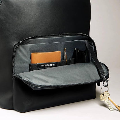 Troubadour Generation Leather Backpack - Black