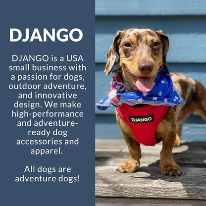 Adventure Dog Harness - Stylish and Comfortable Large Dog Harness for Outdoor Adventures and Everyday Wear - Black Neoprene Adjustable Harness for Dogs with Reflective Piping and Brass D-Ring