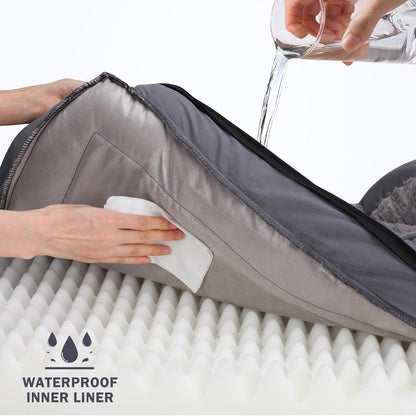 INVENHO Orthopedic Extra Large Dog Bed, XXL Waterproof Dog Sofa, Egg-Crate Foam Couch with Washable Removable Cover, Waterproof Lining and Nonskid Bottom