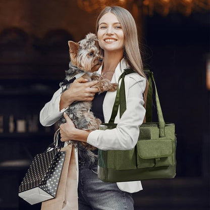 Dog Carrier, Cat Carrier, Pet Carrier, Foldable Waterproof Premium Oxford Cloth Dog Purse, Portable Bag Carrier for Small to Medium Cat and Small Dog