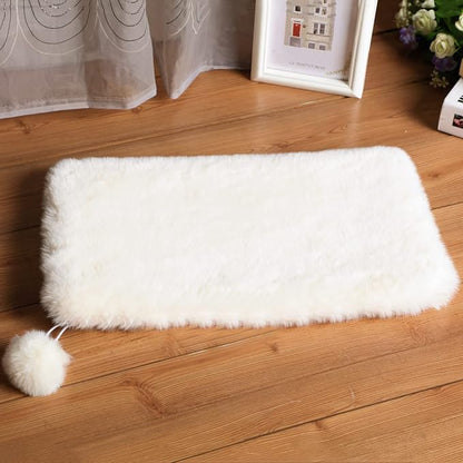 SHENGOCASE 2-Pack 12"x15.7" Rectangular Faux Rabbit Fur Cat Tree Tower Replacement Cushion Pad for Window Perch, Dog Carrier Bed House Cage
