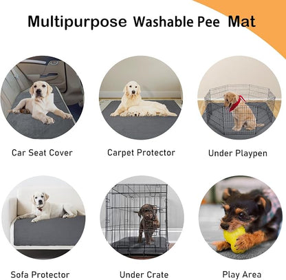 LOOBANI Washable Pee Pads for Dogs, 1 Pack Non-Slip and Leak-Proof,82"x120" | Super Absorbent Reusable Puppy Pads, Machine Washable, Extra Large Whelping Pads for Crate, Playpen, Floor, Housebreaking