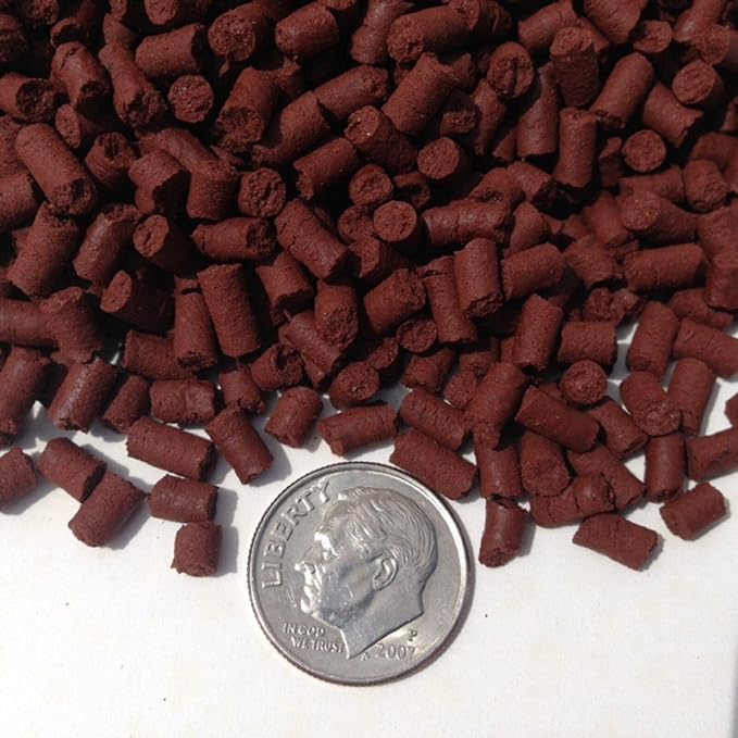 Aquatic Foods Inc. Beef Heart 1/8" x 5/16" Sinking Bits for Discus, Cichlids, Carnivores, Plecos, Catfish, Shrimp, Snails, All Community Tropical Fish...2-lbs