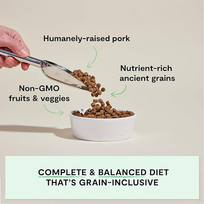 Open Farm, Ancient Grains Dry Dog Food, Protein-Rich & Nutrient Dense, 90% Animal Protein Mixed with Non-GMO Fruits, Veggies and Superfoods, Farmer's Table Pork Recipe, 22lb Bag