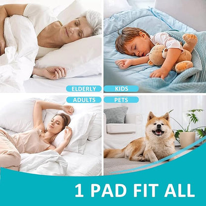 4 Pack Washable Waterproof Bed Pads 34"x36", Incontinence Bed Pads | KANECH Mattress Protector, Washable Pee Pads for Adults, Kids, Elderly and Dogs, Hold 6 Cups, Non-Slip & Silent