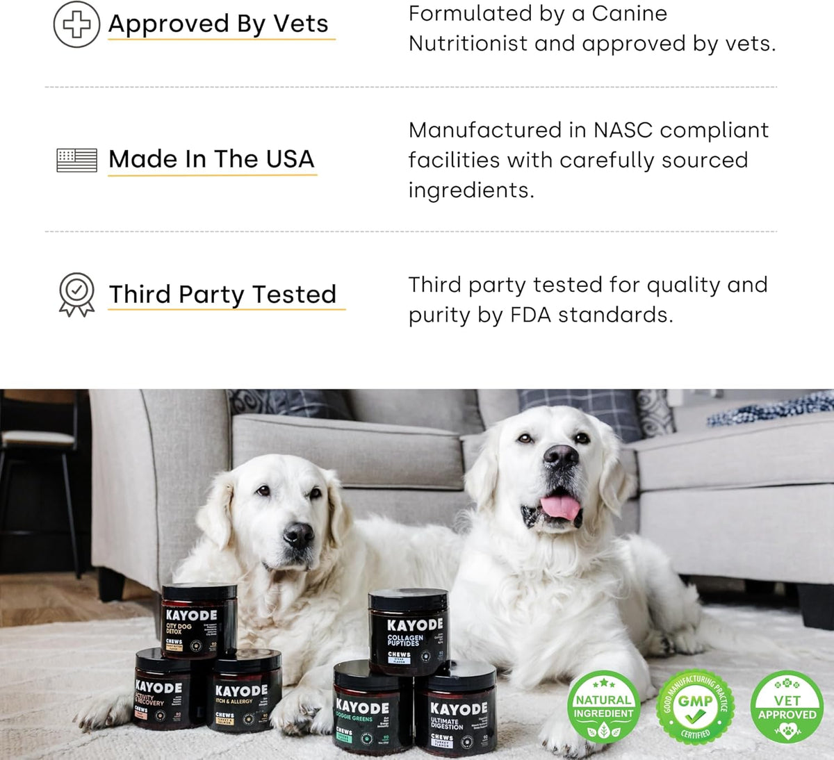 Kayode Itch & Allergy - Natural Dog Allergy Chews with Advanced Itch Relief. Premium Colostrum & Bee Pollen for Dog Allergies. Natural Alternative to Allergy Medicine
