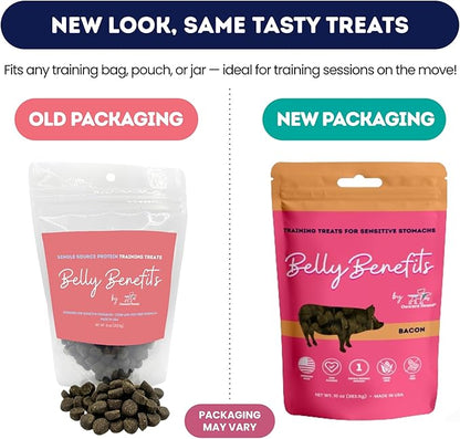 Onward Hound Training Treats for Dogs - Soft Bacon - Low Calorie Dog Training Treats for Sensitive Stomachs with Single Source Premium Protein, Corn Free, & Soy Free Formula - 10 oz