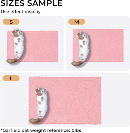 Luciphia 1 Pack 3 Calming Dog Blanket Fluffy Premium Fleece Pet Blankets Soft Sherpa Throw for Dogs Puppy Cat Beige/Pink/HazeBlue Small (23" x16")