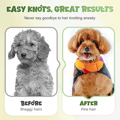 Double-Sided Pet Grooming Brush for Dogs and Cats, 2026 New Dog Deshedding Brush, Dematting Comb Removes Tangles Knots and Loose Fur, Ergonomic Pet Grooming Tool (Yellow*2)