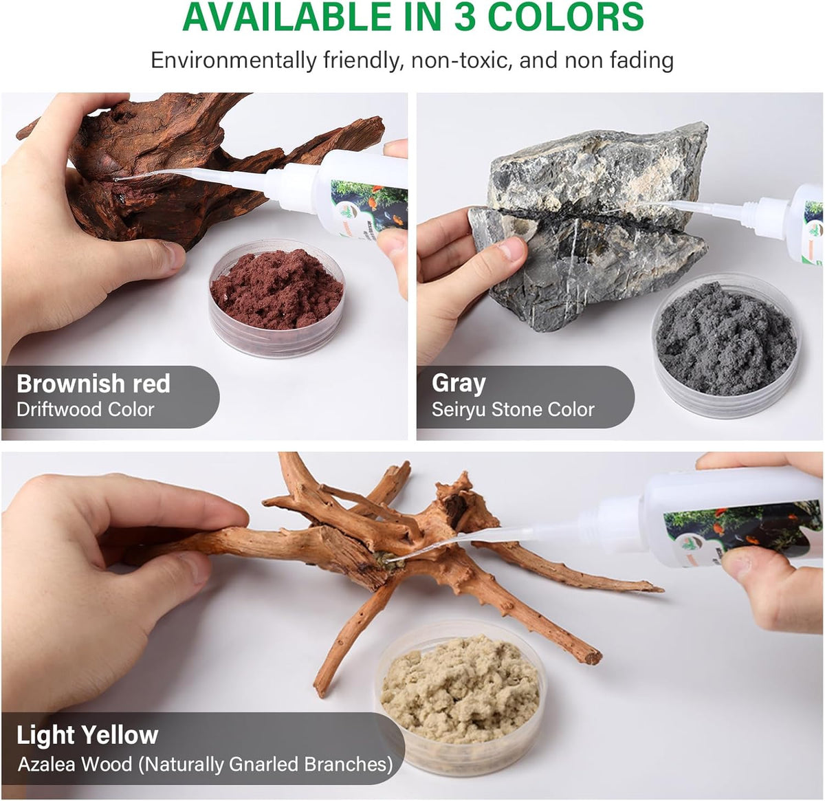 Cotton Wool for Aquascape- Gap Filler Cotton for Rocks & Wood | Aquarium Safe Bonding Material | Secure Adhesive Helper (Light Yellow(Dragon Stone Color))