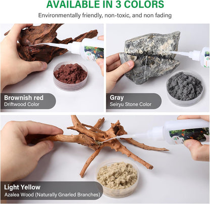 Cotton Wool for Aquascape- Gap Filler Cotton for Rocks & Wood | Aquarium Safe Bonding Material | Secure Adhesive Helper (Light Yellow(Dragon Stone Color))
