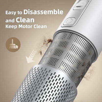 Dog Dryer Handheld Pet Hair Dryer: 3HP High-Velocity Blower with 3 Speeds & 4 Temps Lightweight, Quiet Design. Portable Blow for Travel & Home Grooming. Includes 3 Nozzles (White).