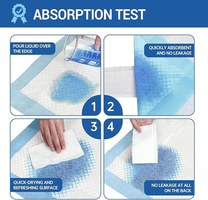 MILDPLUS Bed Pads Disposable Adult 40"X60" Super Absorbent Pee Pads, Oversized Underpads for Adults, Elderly, Pets [150x200CM, 15pcs]