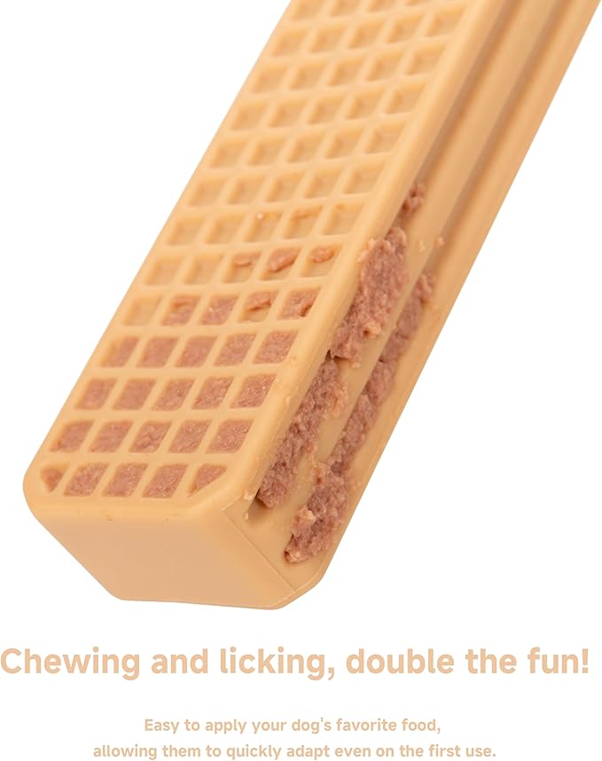 Durable Chew Toy for Large Dogs - Peanut Butter Flavor Dental Chew Toy, Long-Lasting Nylon for Aggressive Chewers, Reduces Tartar and Plaque