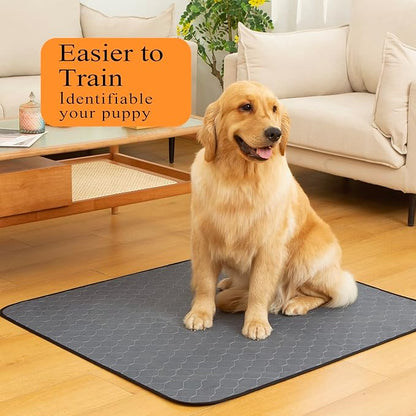 Bunlitent Reusable Puppy Pads, Washable Pee Pads 34"x 36", 5 Pack, Grey