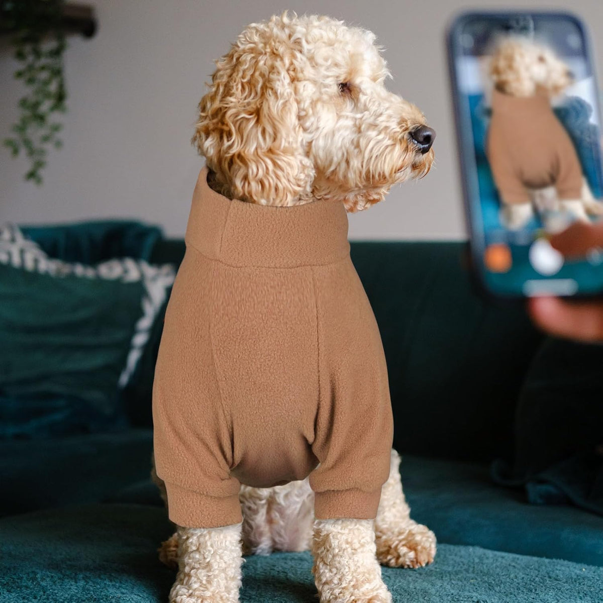 3 Pack Dog Sweaters for Medium Dogs, Fleece Dog Sweater Turtleneck Soft Warm Pet Sweatshirt Pet Clothes Medium Sized Boy Girl (Gray+Blue+Coffee,M)