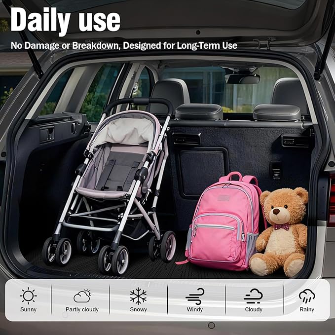 Yakitoko 3D TPE Car Trunk Cargo Liner Mat for Honda HR-V 2016-2022 Custom Fit All-Weather Waterproof Floor Protection, Heavy Duty & Odorless