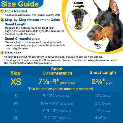 BARKLESS Basket Muzzle for Dogs, Humane Muzzle to Prevent Biting and Scavenging, Snap-on Treat Cover Helps Dogs Acclimatize Mouth Cover, Adjustable Mouth Guard for Positive Training, Grooming