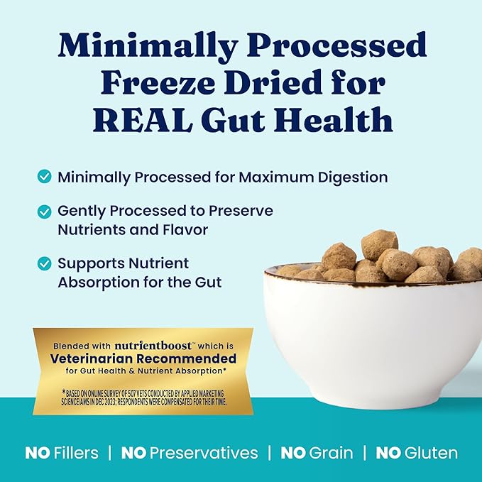 Solid Gold Freeze Dried Dog Food - W/Real Beef, Pumpkin & Superfoods - Freeze Dried Raw Dog Food Toppers for Picky Eaters to Serve as a Nutrient-Dense Meal Topper or High Protein Treats - 12oz
