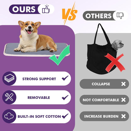 Pawaboo Dog Purse Carrier for Small Dogs with Pocket, Lightweight Dogs and Puppies Tote Bag Carrier, Dog Carriers Soft Sided for Puppy Cat Rabbit, Shopping Travel Puppy Carriers Under 11 LBS, Pink