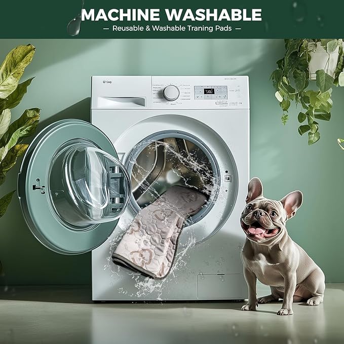 FXW Washable Pee Pads for Dogs, Super Absorbent, 23" x 35", 4 Packs | Machine washable, Non-slip backing