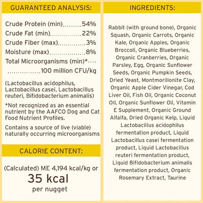 Primal Freeze Dried Raw Dog Food Nuggets, Rabbit, Complete & Balanced Meal, Also Use as Topper or Treat, Premium, Healthy, Grain Free, High Protein Raw Dog Food, 5.5 oz