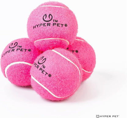 Hyper Pet MINI Tennis Balls for Dogs (Safe Dog Ball Tennis Balls for Exercise & Training) Interactive Toys work with Hyper Pet K9 Kannon MINI Dog Ball Launcher - 4 Pack Pink