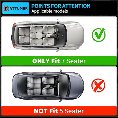 Back Seat Cover Compatible with 2010-2024 Toyota 4 Runner 7 Seat Kick Mats TPE All Weather Back Seat Cover Protector 2023 4Runner 7-Seater Accessories (2nd Row Backrest Mats)