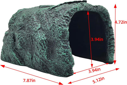 BNOSDM Large Reptile Hideout, Tortoise Hide, Bearded Dragon Hideout Cave Shelter, Resin Turtle Basking Platform, Reptiles Habitat Decor Tank Accessories for Lizards Geckos Snakes Chameleons Frogs