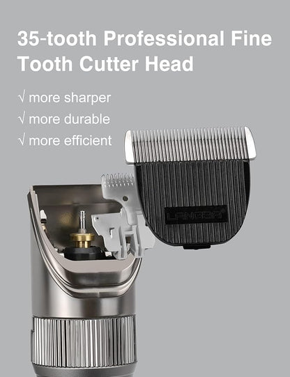 Dog Grooming Clippers High Power Dog Clipper for Thick Heavy Coats Low Noise Plug-in Pet Trimmer Pet Professional Grooming Clippers with Guard Combs Brush for Dogs Cats and Other Animals