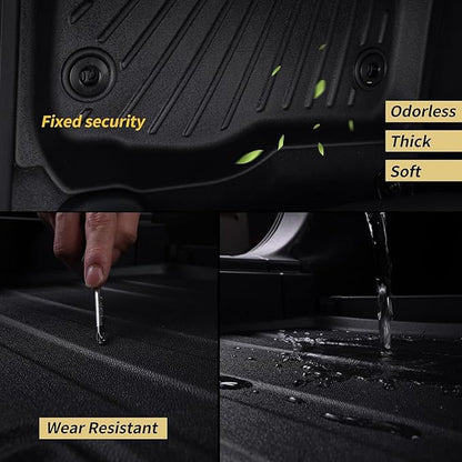 Floor Mats for KIA Sorento 2020 2019 2018 2017 2016 Accessories 4PCS(Only fit 7 Seats) Floor Liner Custom TPE All Weather Protection Full Coverage 1st & 2nd & 3rd Row Full Set Car Liner-Black