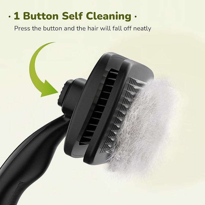 Pecute Self-Cleaning Slicker Brush for Dogs, Cats, Lightweight Dog Brush for Shedding Massaging Grooming, Cat Brush Gently Removes Loose Fur Undercoat for Dogs Cats Rabbits of All Hair Types