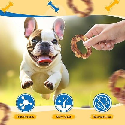 gazeupon Dog Treats, Chicken Wrapped Meat Ring,Made with Real Chicken and Beef Meat, Healthy Dog Chews, Rawhide Free,w/Glucosamine Chondroitin