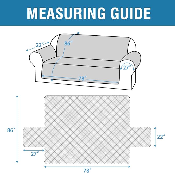 H.VERSAILTEX Sofa Slipcover Sofa Cover 100% Waterproof Couch Cover with Elastic Straps Furniture Protector for Pets Kids Children Dog Cat(Oversized Sofa, Chocolate)