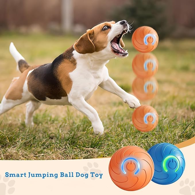 2 Packs Smart Jumping Ball for Dogs,2025 New Vibrating DogBall, Smart Jumping Ball DogToy, Interactive DogBall, Shaky BallToy for Dogs, BouncingBall for Dog, for Small Medium Large Dog