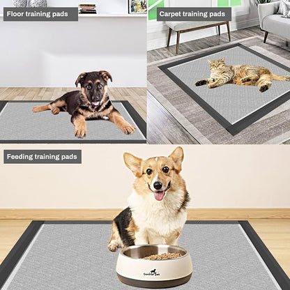 Charcoal Puppy Pads 28x34 Inches Extra Large Dog Pee Pads Odor-Control & Leak-Proof Disposable Pet Training Edge-Wrapping Thicken Potty Pad for Dogs, Cats, Rabbits (150 Pieces)