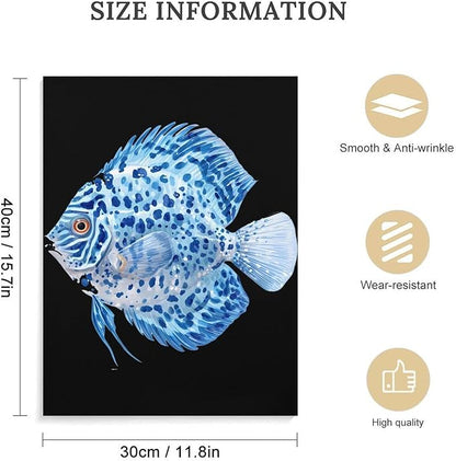 Discus Fish Wall Art Canvas Artwork Vintage Hanging Pictures Painting Poster for Home Decor