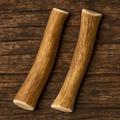 WhiteTail Naturals - Deer Antlers for Dogs - (Medium Whole- 2 Pack) - All Natural Antler Dog Chew - Naturally Shed, Long Lasting Chew Bone, Crafted in Texas