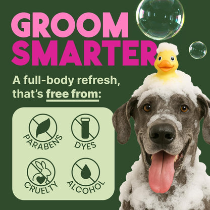 TropiClean Deodorizing Dog Shampoo for Smelly Pets, Long Lasting Odor Control, Puppy Safe, Made in the USA, Berry Scent, Cat Friendly, 20oz.