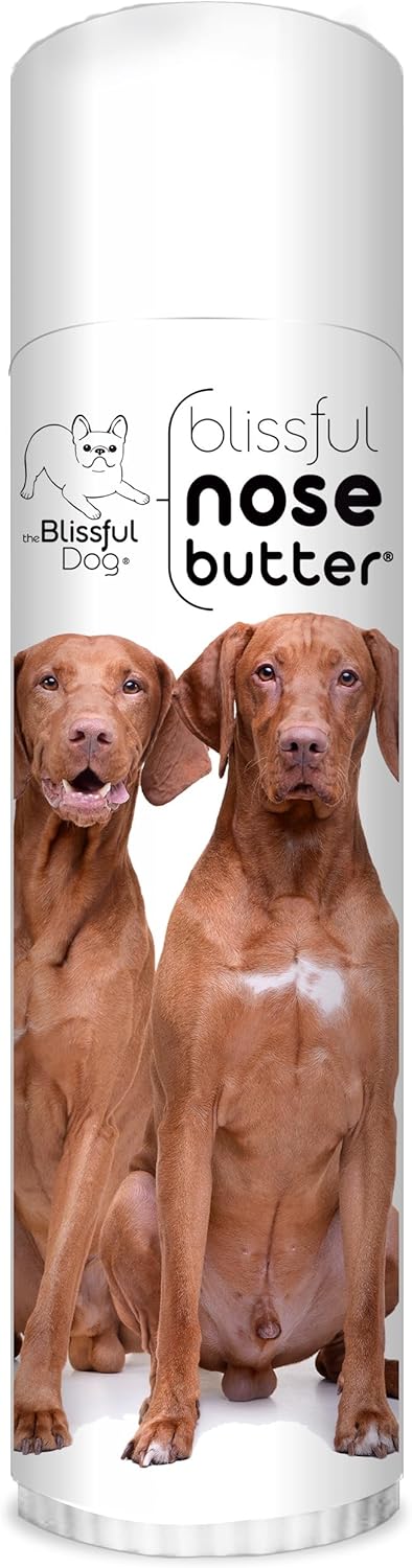 The Blissful Dog Vizsla Nose Butter for Dry, Cracked Skin, Lick-Safe Dog Nose Balm with Moisturizing Shea Butter, Almond, Olive, and Essential Oils, Pet Supplies, Uncented, 0.50 oz.