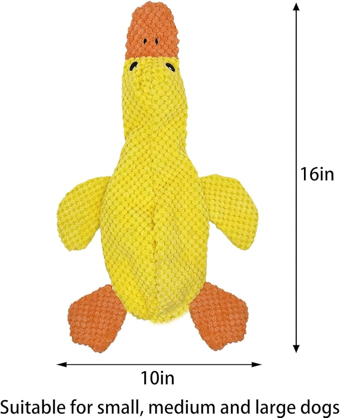 No Stuffing Dog Toys 3 Pack, Squeaky Dog Toys for Large Dogs, Plush Toys for Aggressive Chewers Small Medium Large Breeds, Puppy Chew Toys for Teething (Pineapple Plaid)