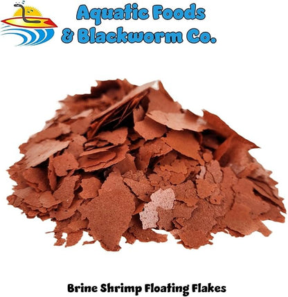 Aquatic Foods Inc. Brine Shrimp Flakes for Freshwater Cichlids, Angels, Tetras, Guppies, Marine Tangs, Butterflies, Angelfish, Anthias, Clown Fish. WL…1/4-lb Foil Pouch Bag