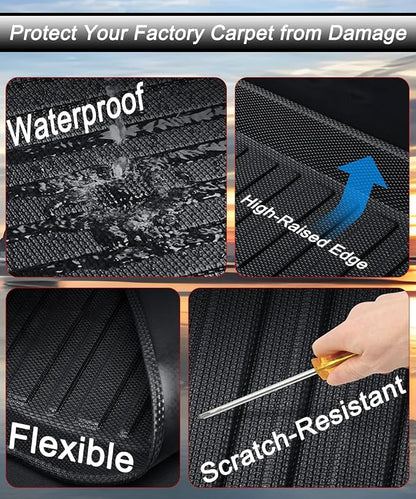 Aiqiying Floor Mats Compatible with Toyota Camry 2025-2026 Models，All Weather Waterproof Durable Custom-Fit Front Rear Rows Full Set Protection TPE Carpet Liners Accessories