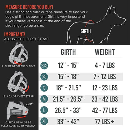 EzyDog Quick Fit Dog Harness, Soft Neoprene Padding - X-Large, Denim | Fast One-Click Buckle, Adjustable Fit, Strong Reinforced Materials, Reflective Stitching, No Pull Dog Harness, Easy Walking